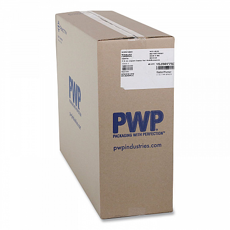 Recycled Plastic Container, 6 x 6 Brownie Container, 7.5 x 7.5 x 0.56, Black, Plastic, 195/Carton (75SBASE)