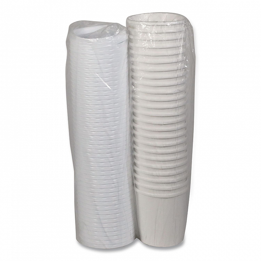 Paper Round Food Container and Lid Combo, 16 oz, 38" Diameter x 3.9" h, White, 250/Carton (D16RBLD)