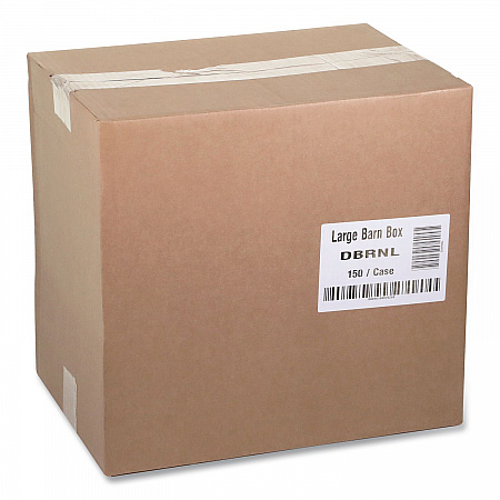 Paperboard Barn Box with Handle, 9 x 5.9 x 3.1, Basketweave, Paper, 150/Carton (DBRNL)