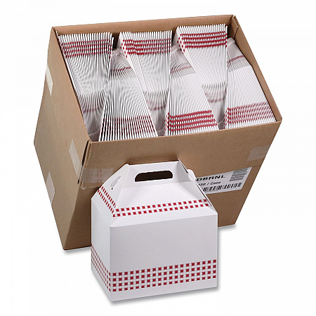 Paperboard Barn Box with Handle, 9 x 5.9 x 3.1, Basketweave, Paper, 150/Carton (DBRNL)