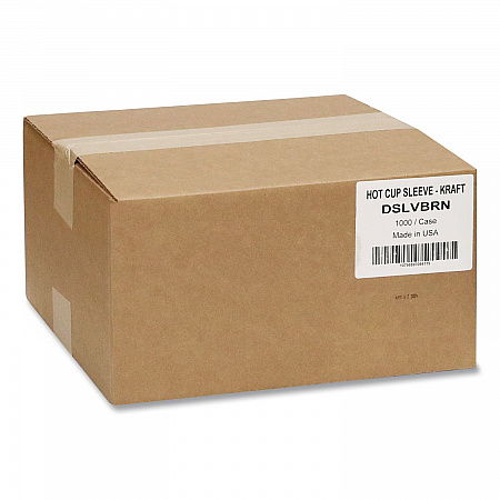 Hot Cup Sleeve, Fits 10 oz to 24 oz Cups, Brown, 1,000/Carton (DSLVBRN)
