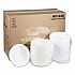 Newspring VERSAtainer Microwavable Containers, 48 oz, 9.5 x 9.5 x 2.4, White/Clear, Plastic, 150/Carton (NC948)