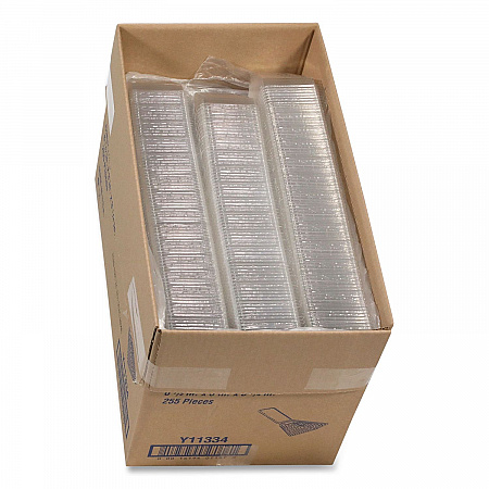 Plastic Hinged Lid Sandwich Container, 3.25 x 6.5 x 3, Clear, 85/Pack, 3 Packs/Carton (Y11334)