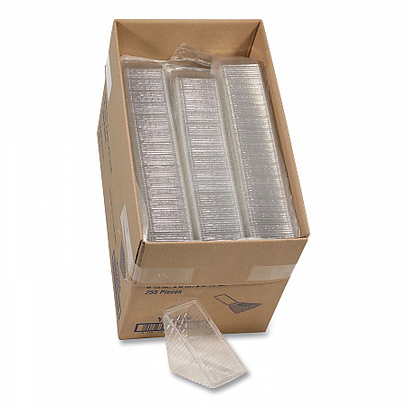 Plastic Hinged Lid Sandwich Container, 3.25 x 6.5 x 3, Clear, 85/Pack, 3 Packs/Carton (Y11334)