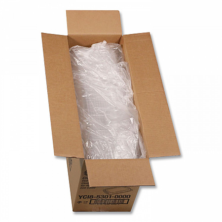 Showcase Deli Container Lid, Dome Lid For 3-Compartment 48/64 oz Containers, 9 x 7.4 x 1, Clear, Plastic, 220/Carton (YCI853010000)