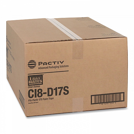 OPS Dome-Style Lid, 17S Deep Dome, 8.3 x 4.8 x 2.1, Clear, Plastic, 250/Carton (0CI8D17S0000)