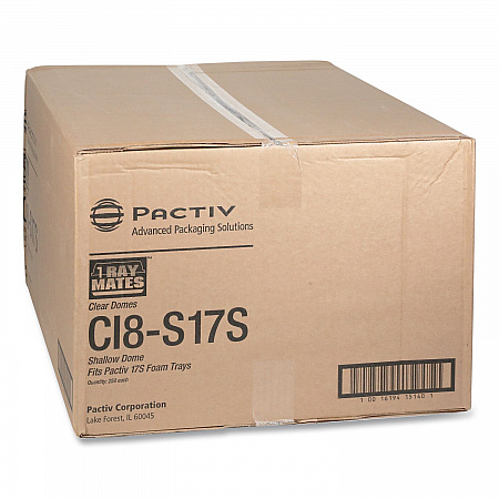 OPS Dome-Style Lid, 17S Shallow Dome, 8.3 x 4.8 x 1.5, Clear, Plastic, 252/Carton (0CI8S17S0000)