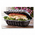 EarthChoice SmartLock Microwavable MFPP Hinged Lid Container, 9 x 6 x 3, Black, Plastic, 270/Carton (YCNB80961000)