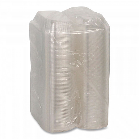 ClearView SmartLock Hinged Lid Container, 23 oz, 8.5 x 4 x 2.5, Clear, Plastic, 250/Carton (YCI81048)