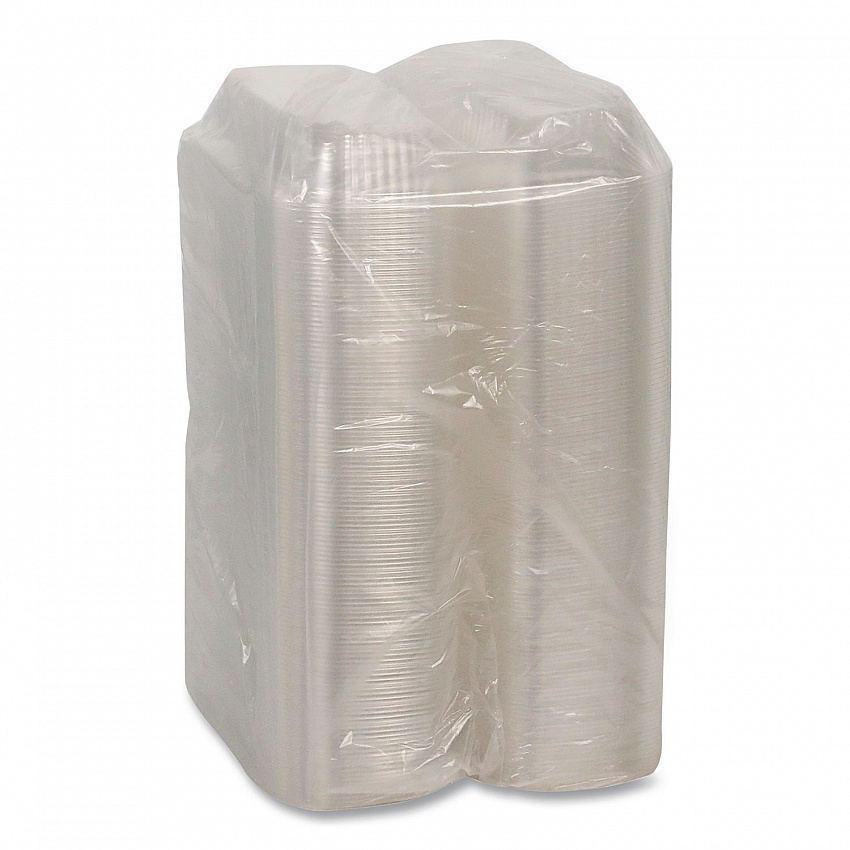 ClearView SmartLock Hinged Lid Container, 23 oz, 8.5 x 4 x 2.5, Clear, Plastic, 250/Carton (YCI81048)