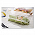 ClearView SmartLock Hinged Lid Container, Hoagie Container, 27 oz, 9.3 x 4.5 x 3, Clear, Plastic, 250/Carton (YCI81049)