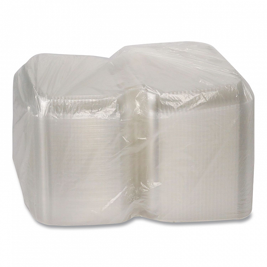 ClearView SmartLock Hinged Lid Container, 9.22 x 8.88 x 2.91, Clear, Plastic, 200/Carton (YCI81110)
