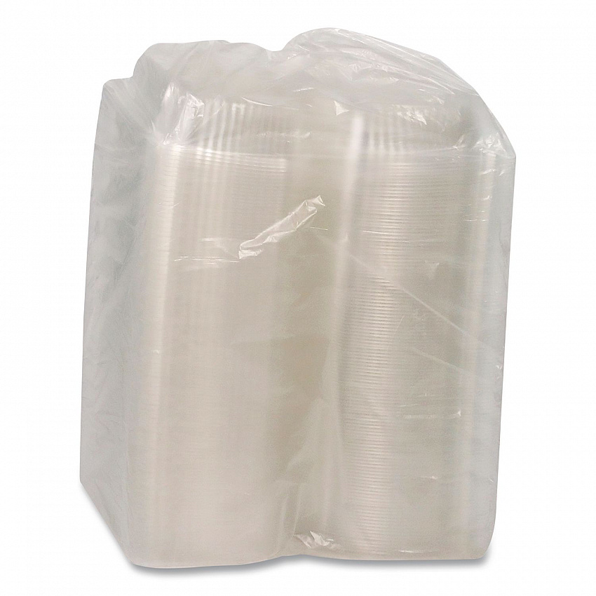 ClearView SmartLock Hinged Lid Container, 20 oz, 5.8 x 6 x 3, Clear, Plastic, 500/Carton (YCI81160)