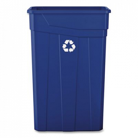 Slim Recycling Container, 23 gal, Polypropylene, Blue (23GLRECYCLEB)