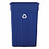 Slim Recycling Container, 23 gal, Polypropylene, Blue (23GLRECYCLEB)