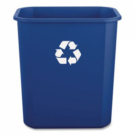 Recycling Container, 7 gal, Polypropylene, Blue (28QTRECYCLEB)