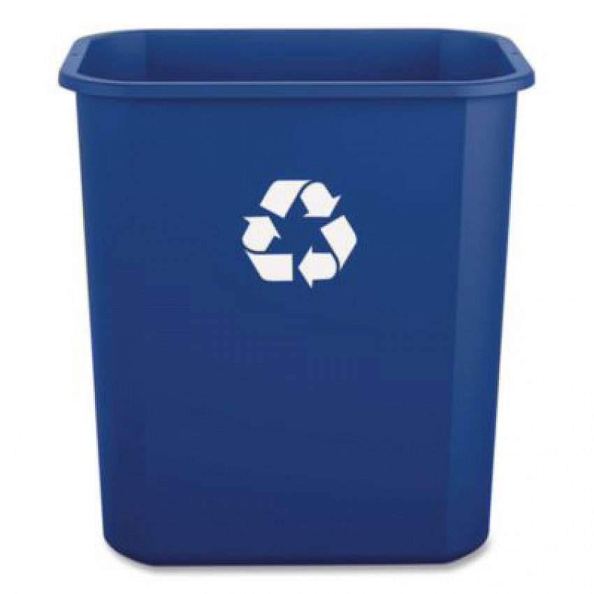 Recycling Container, 7 gal, Polypropylene, Blue (28QTRECYCLEB)