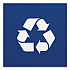 Recycling Container, 7 gal, Polypropylene, Blue (28QTRECYCLEB)