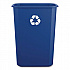 Recycling Container, 10 gal, Polypropylene, Blue (41QTRECYCLEB)