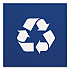 Recycling Container, 10 gal, Polypropylene, Blue (41QTRECYCLEB)