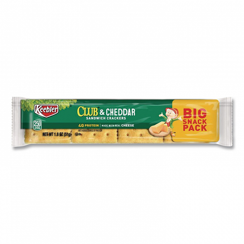 Sandwich Cracker, Club and Cheddar, 8 Cracker Snack Pack, 12/Box (21163)