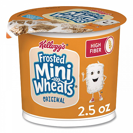 Breakfast Cereal, Frosted Mini Wheats, Single-Serve 2.5 oz Cup, 6/Box (42799)