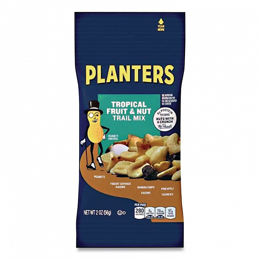Trail Mix, Tropical Fruit and Nut, 2 oz Bag, 72/Carton (00026)