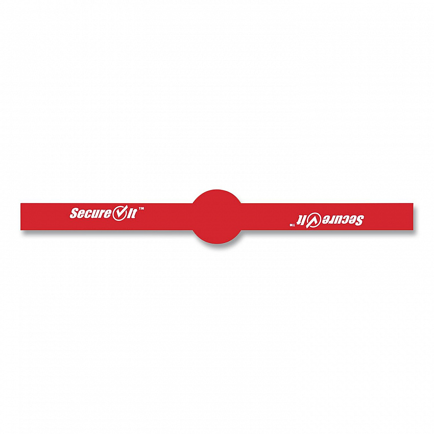 SecureIT Tamper Evident Food Container Seals, 1 x 7, Red, Paper, 250/Roll, 2 Rolls/Pack (P17SI2)