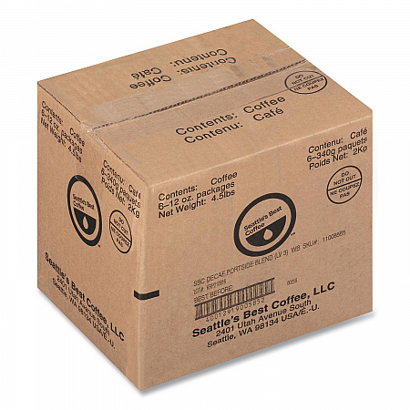 Port Side Blend Whole Bean Coffee, Decaffeinated Medium Roast, 12 oz Bag, 6/Carton (11008565CT)