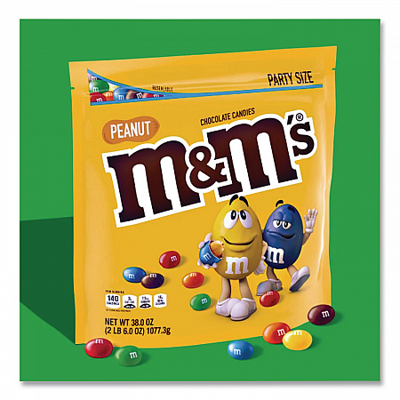 Milk Chocolate Candies, Milk Chocolate and Peanuts, 38 oz Bag (55116)