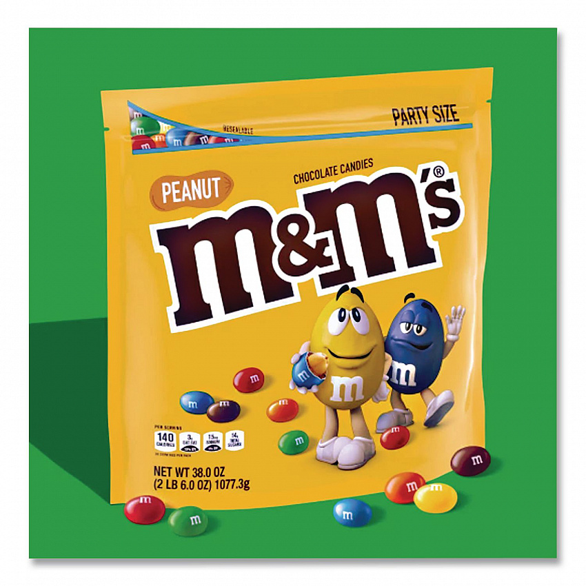 Milk Chocolate Candies, Milk Chocolate and Peanuts, 38 oz Bag (55116)