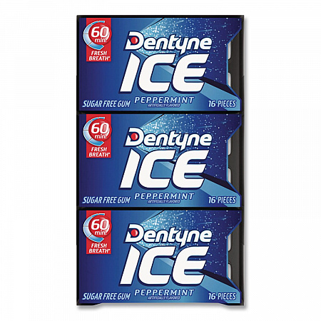 Sugarless Gum, Peppermint Flavor,16 Pieces/Pack, 9 Packs/Box (3125400)