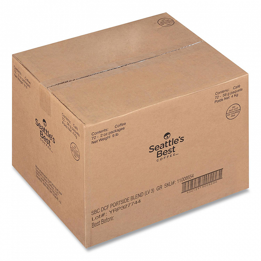 Premeasured Coffee Packs, Decaf Portside Blend, 2.6 oz Packet, 72/Carton (11008554CT)