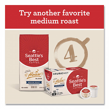 Port Side Blend Whole Bean Coffee, Medium Roast, 12 oz Bag, 6/Carton (11008570CT)