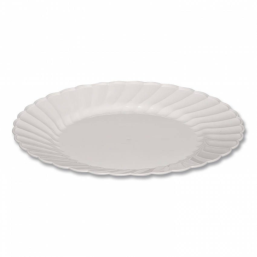 Classicware Plastic Dinnerware Plates, 9" dia, White, 12/Pack (RSCW91512WPK)