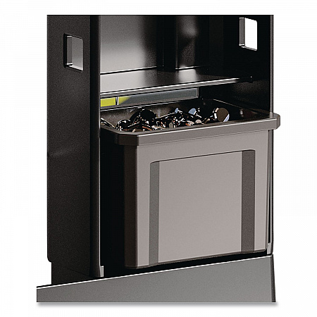 Customizable Bin System for Utility Carts, 2 Large Bins, 4 Small Bins, Black (PUCBIN6)