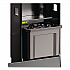 Customizable Bin System for Utility Carts, 2 Large Bins, 4 Small Bins, Black (PUCBIN6)