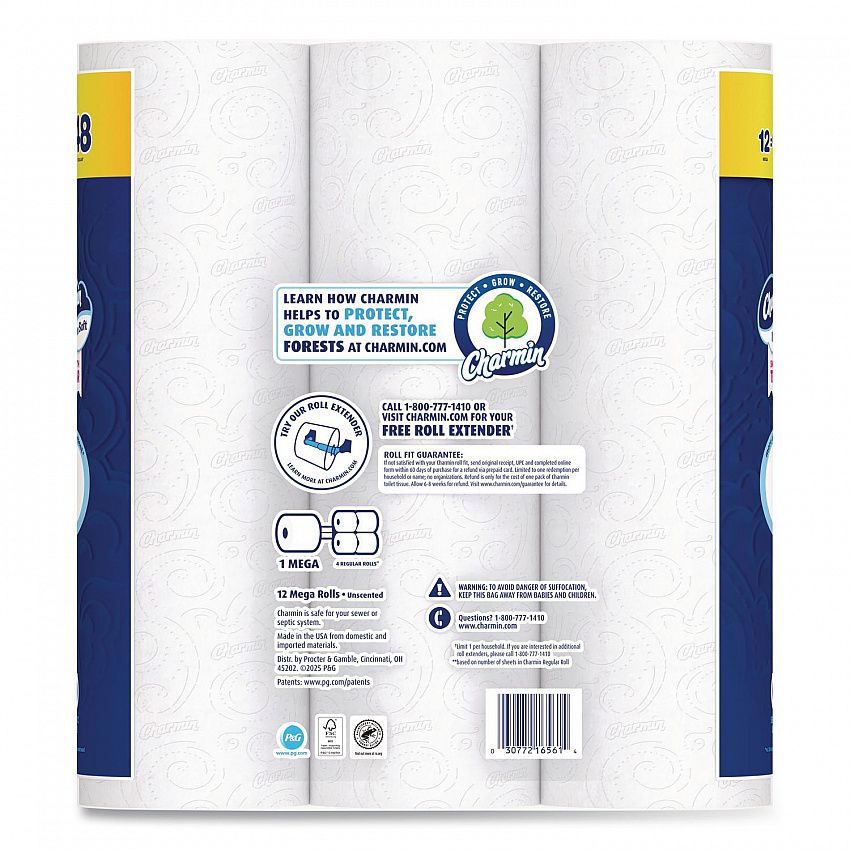 Ultra Soft Bathroom Tissue, Mega Roll, Septic Safe, 2-Ply, White, 208 Sheets/Roll, 12 Rolls/Pack (17579PK)