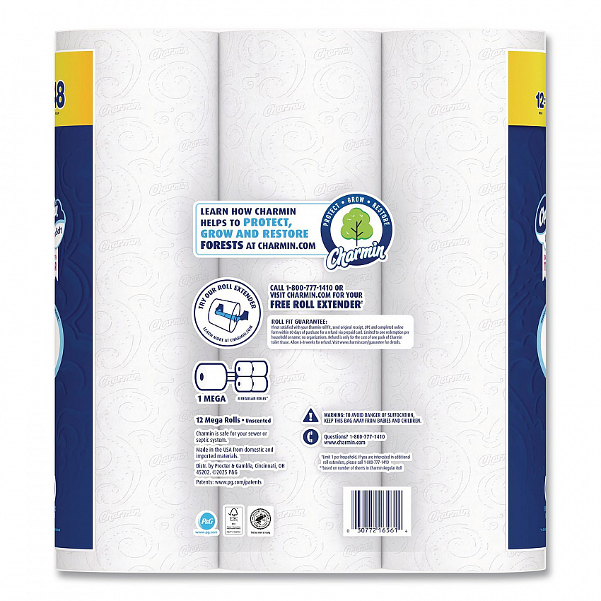 Ultra Soft Bathroom Tissue, Mega Roll, Septic Safe, 2-Ply, White, 208 Sheets/Roll, 12 Rolls/Pack, 5 Packs/Carton (17579CT)