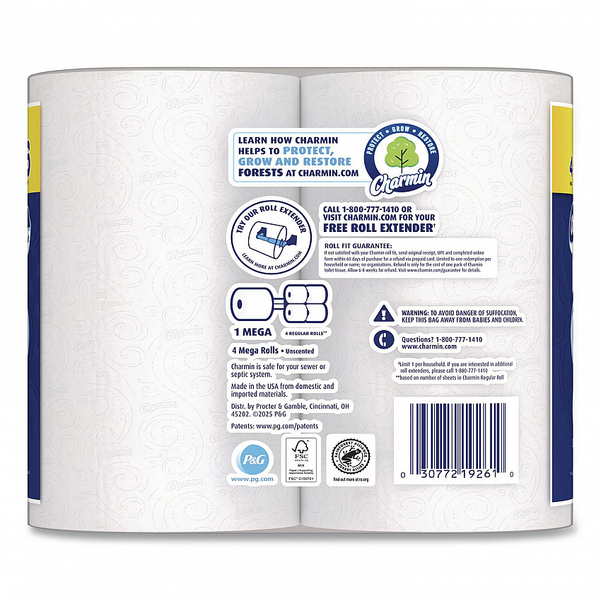 Ultra Soft Bathroom Tissue, Mega Roll, Septic Safe, 2-Ply, White, 208 Sheets/Roll, 4 Rolls/Pack, 8 Packs/Carton (19261CT)