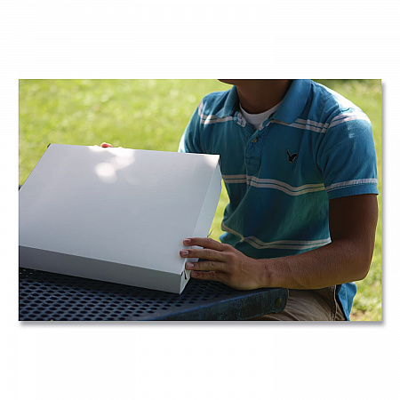Lock-Corner Pizza Boxes, 16 x 16 x 1.88, White, Paper, 100/Carton (1450)