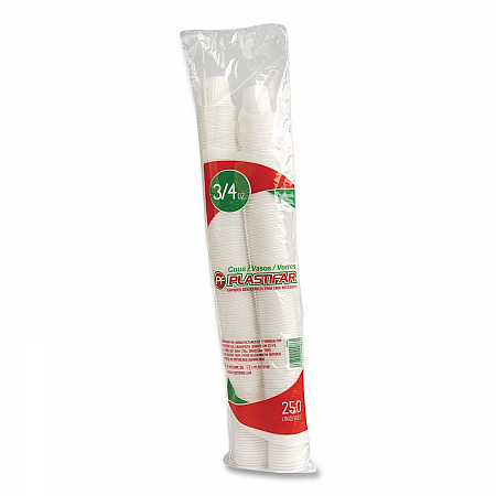Plastic Condiment Cups, 0.75 oz, Translucent, 250/Sleeve, 20 Sleeves/Carton (11014)