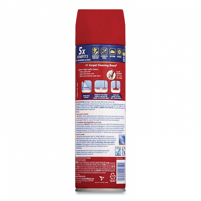 Foam Carpet Cleaner, Unscented,  Foam, 22 oz Aerosol Spray (00706)