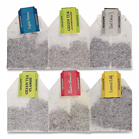 Assorted Tea Bags, Six Flavors, 28/Box, 168/Carton (15577)