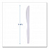 Mediumweight Polystyrene Cutlery, Knife, Plastic, White, 100/Box (KNIFEMWPSBX)
