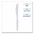 Mediumweight Polystyrene Cutlery, Knife, Plastic, White, 100/Box (KNIFEMWPSBX)