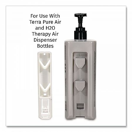 Single EcoLux Air Dispenser Bracket, For Ecolux Air Pump Dispenser Bottles, 1.19 x 0.44 x 5.69, White, 24/Carton (458883)