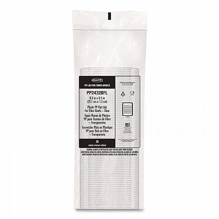 Plastic Lids for Compostable Fiber Containers, For 24 to 32 oz Containers, 8.28