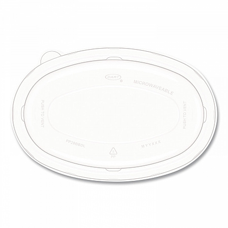 Dome Covers and Lids, For 28 oz Container, 6.75 x 9.5 x 1.83, Clear, 300/Carton (PP28BBDL)