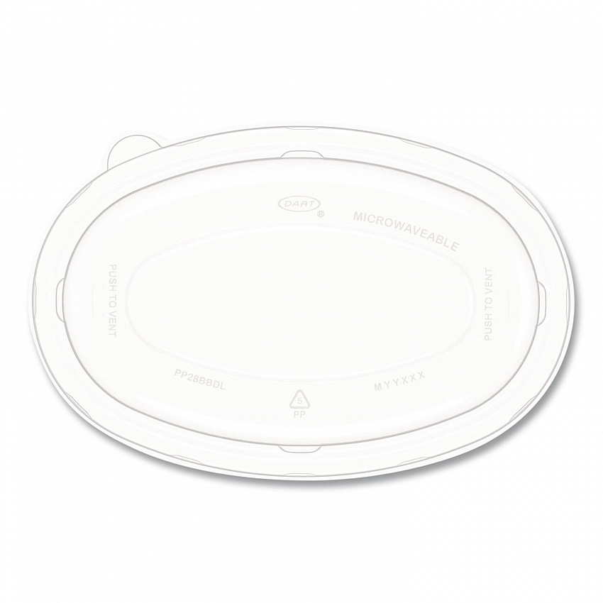 Dome Covers and Lids, For 28 oz Container, 6.75 x 9.5 x 1.83, Clear, 300/Carton (PP28BBDL)